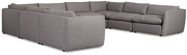 Serena Gray Fabric 8-piece Modular Sectional