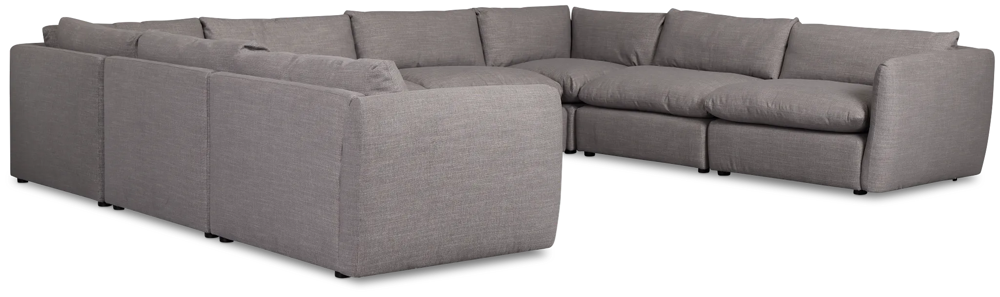 Serena Gray Fabric 8-piece Modular Sectional