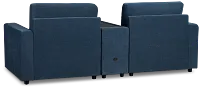 Addie Blue Fabric 2-piece Modular Storage Sofa With Console