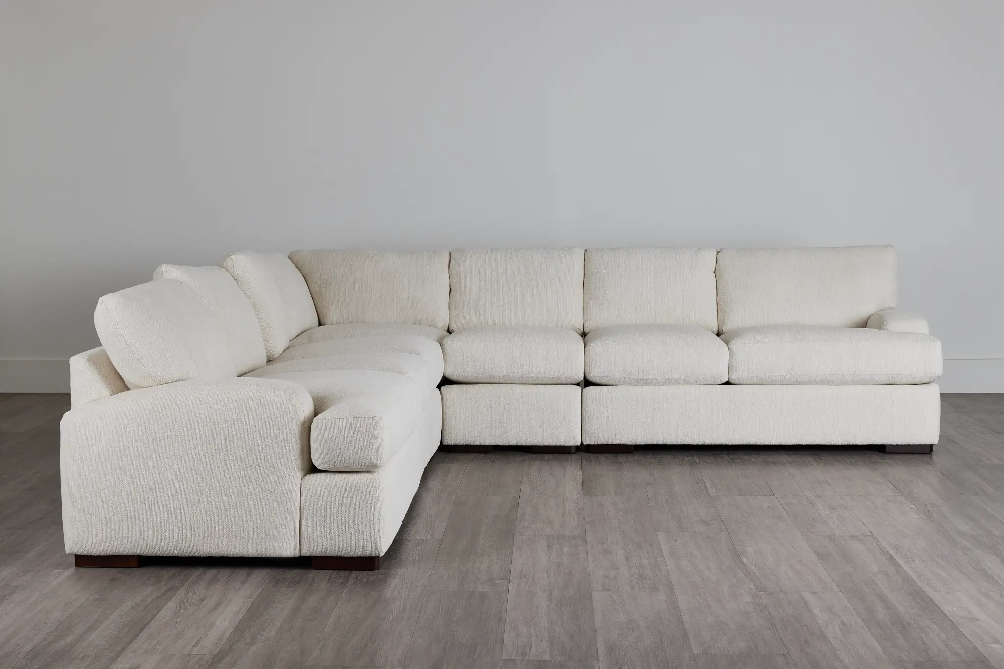 Alpha White Fabric Large Two-arm Sectional Alpha White Fabric Large Two-arm Sectional