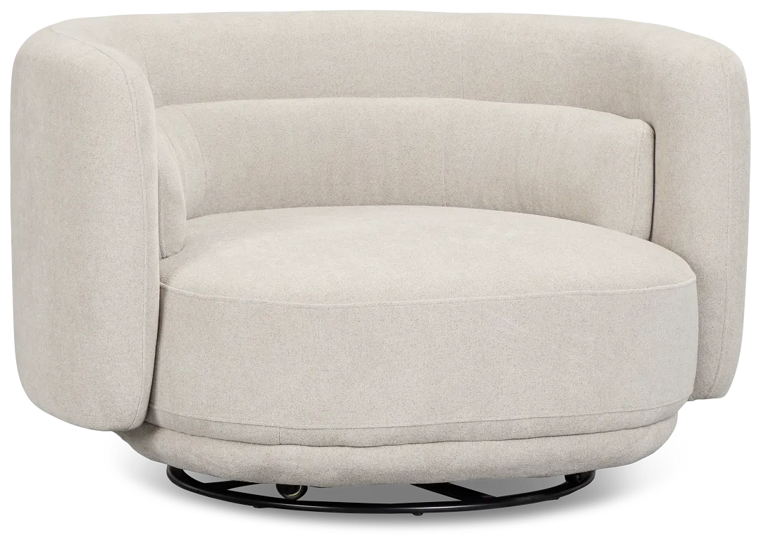 Presley Light Gray Fabric Swivel Chair