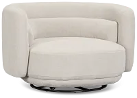 Presley Light Gray Fabric Swivel Chair