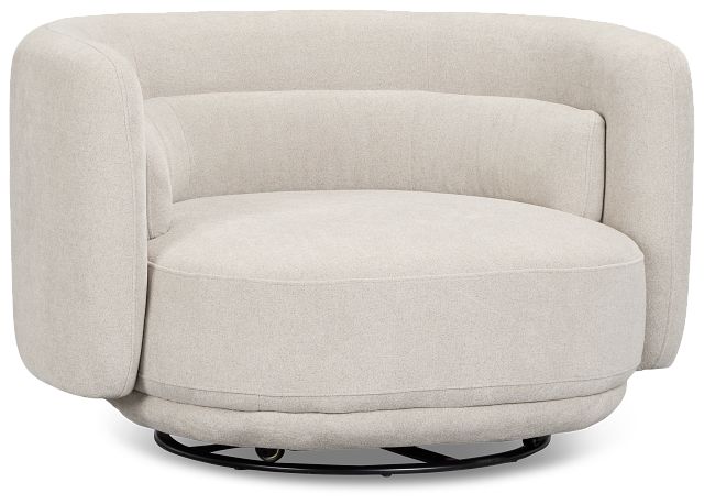 Presley Light Gray Fabric Swivel Chair