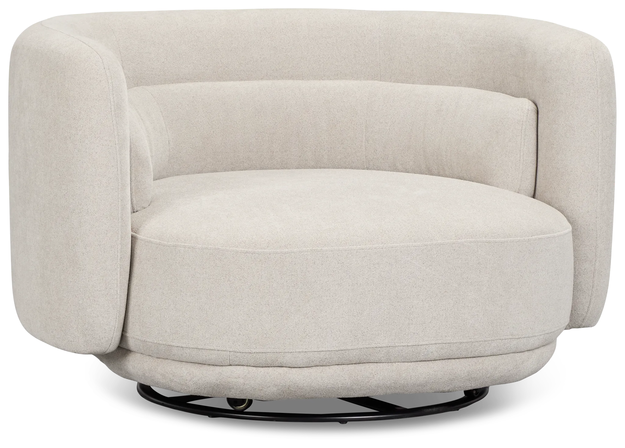 Presley Light Gray Fabric Swivel Chair