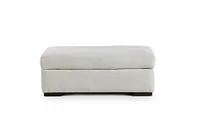 Alpha White Fabric Ottoman