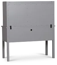 Charleston Gray 3-drawer Desk & Hutch