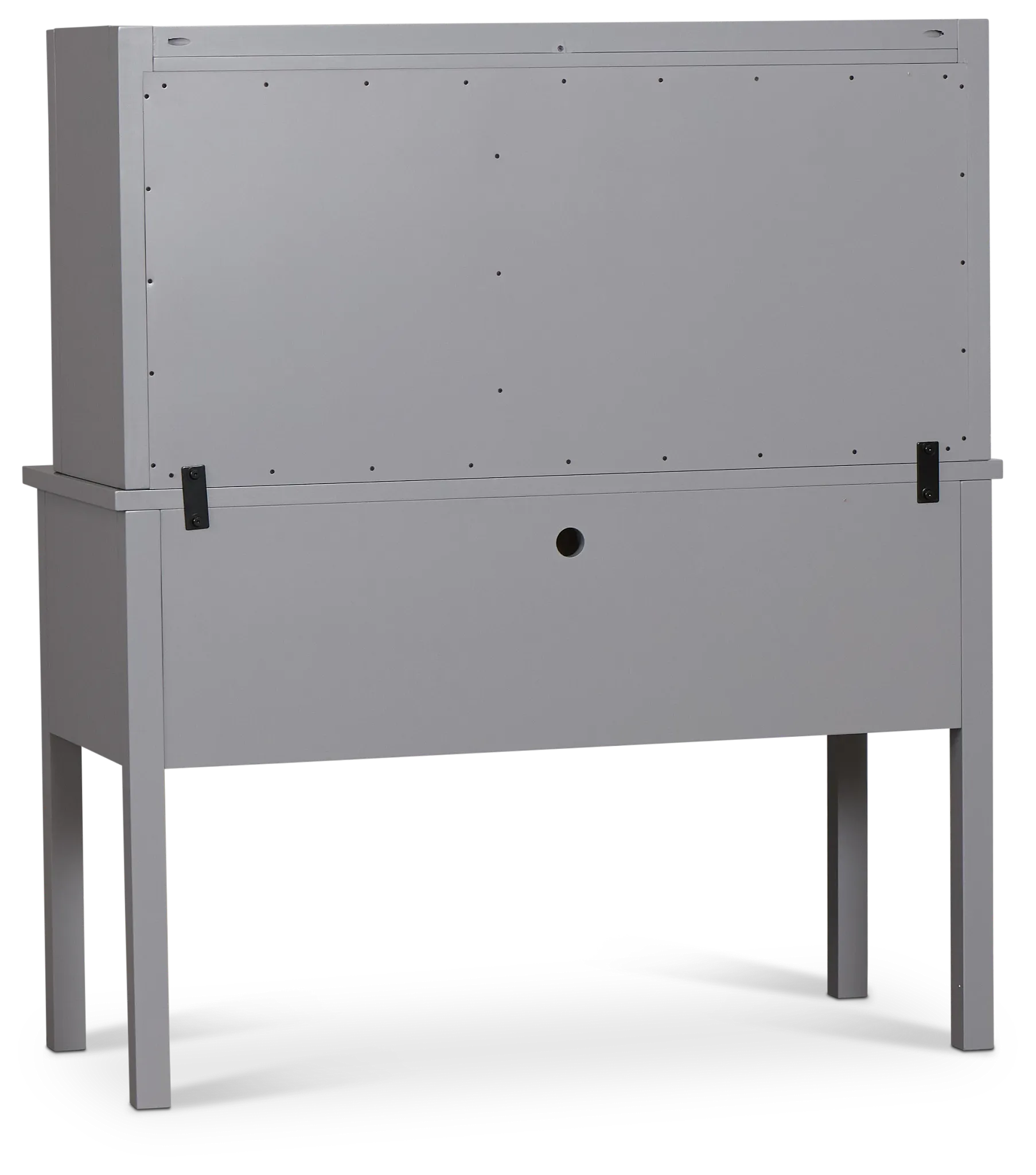Charleston Gray 3-drawer Desk & Hutch