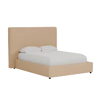 Grayton Merino Taupe 54" Upholstered Platform Bed