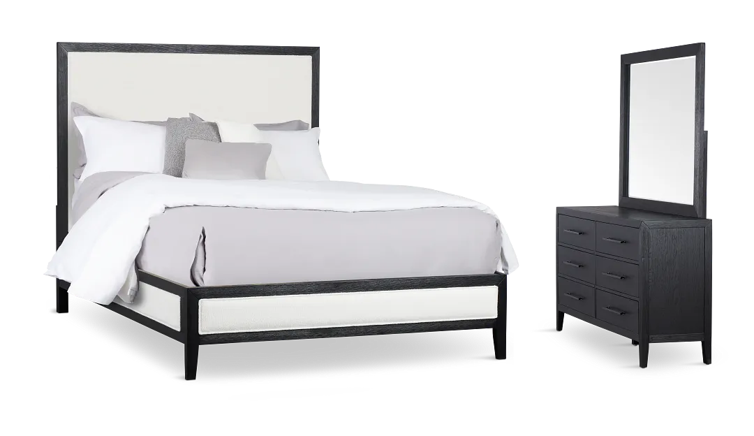 Alden Black Uph Platform Bedroom