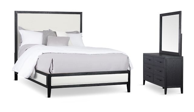 Alden Black Uph Platform Bedroom