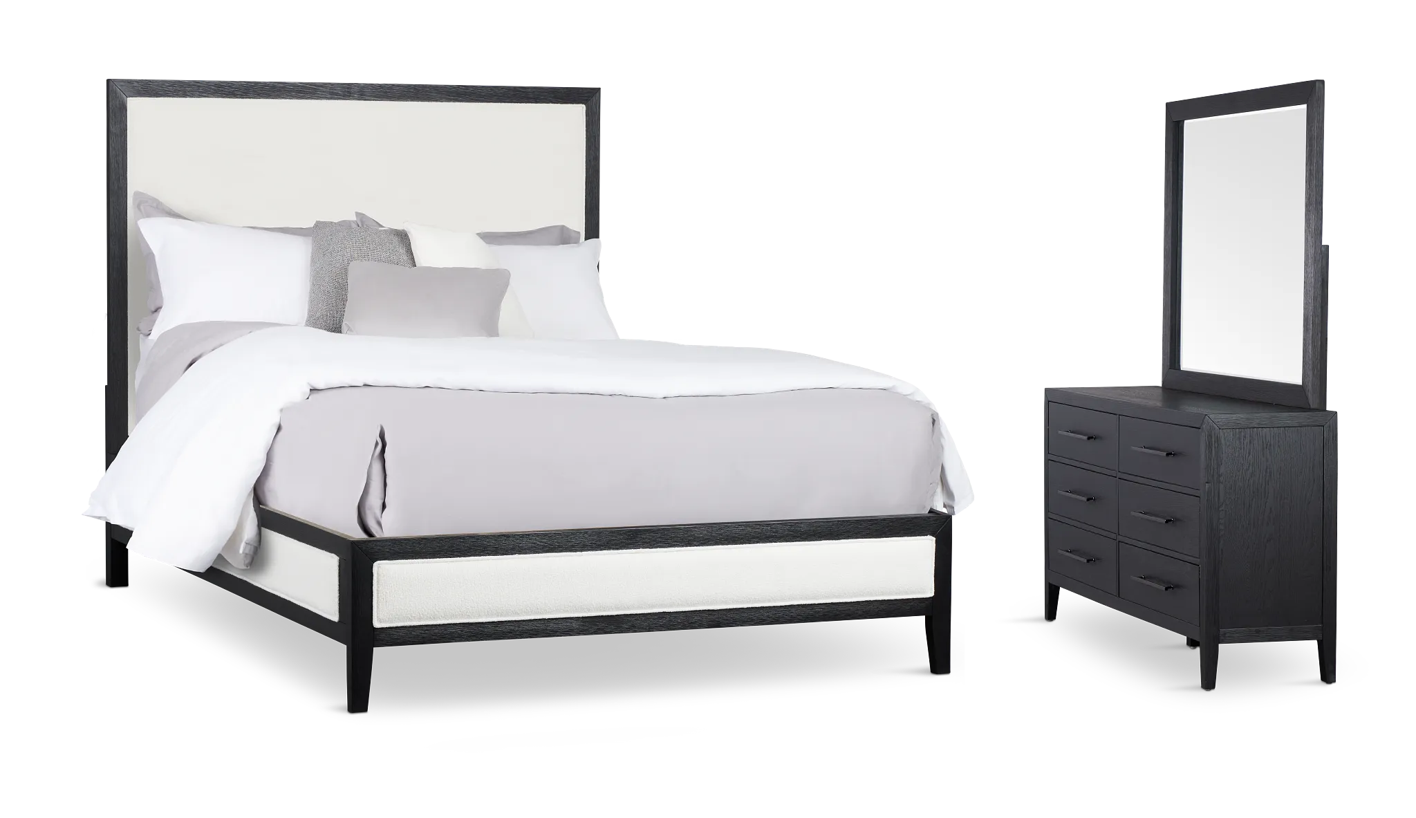 Alden Black Uph Platform Bedroom