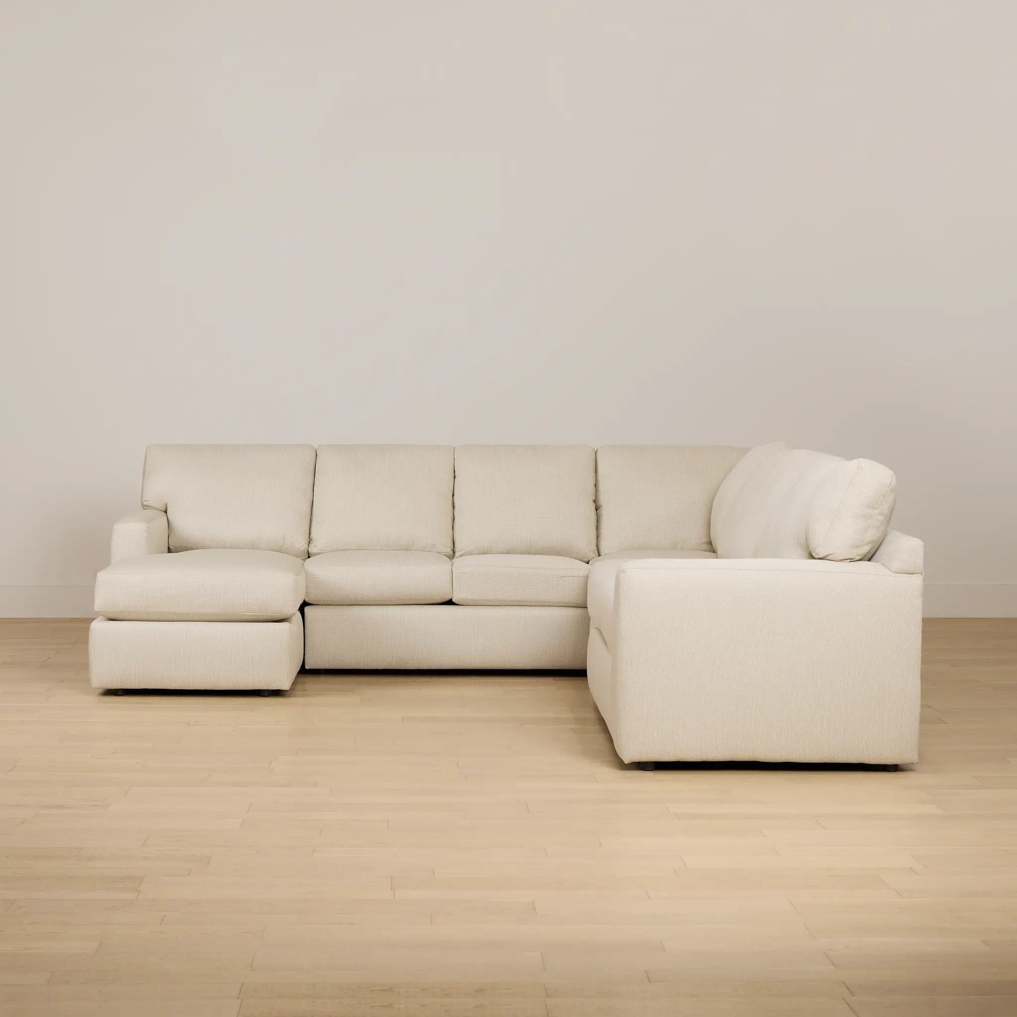 Rhodes Beige Fabric Large Left Chaise Sectional Rhodes Beige Fabric Large Left Chaise Sectional