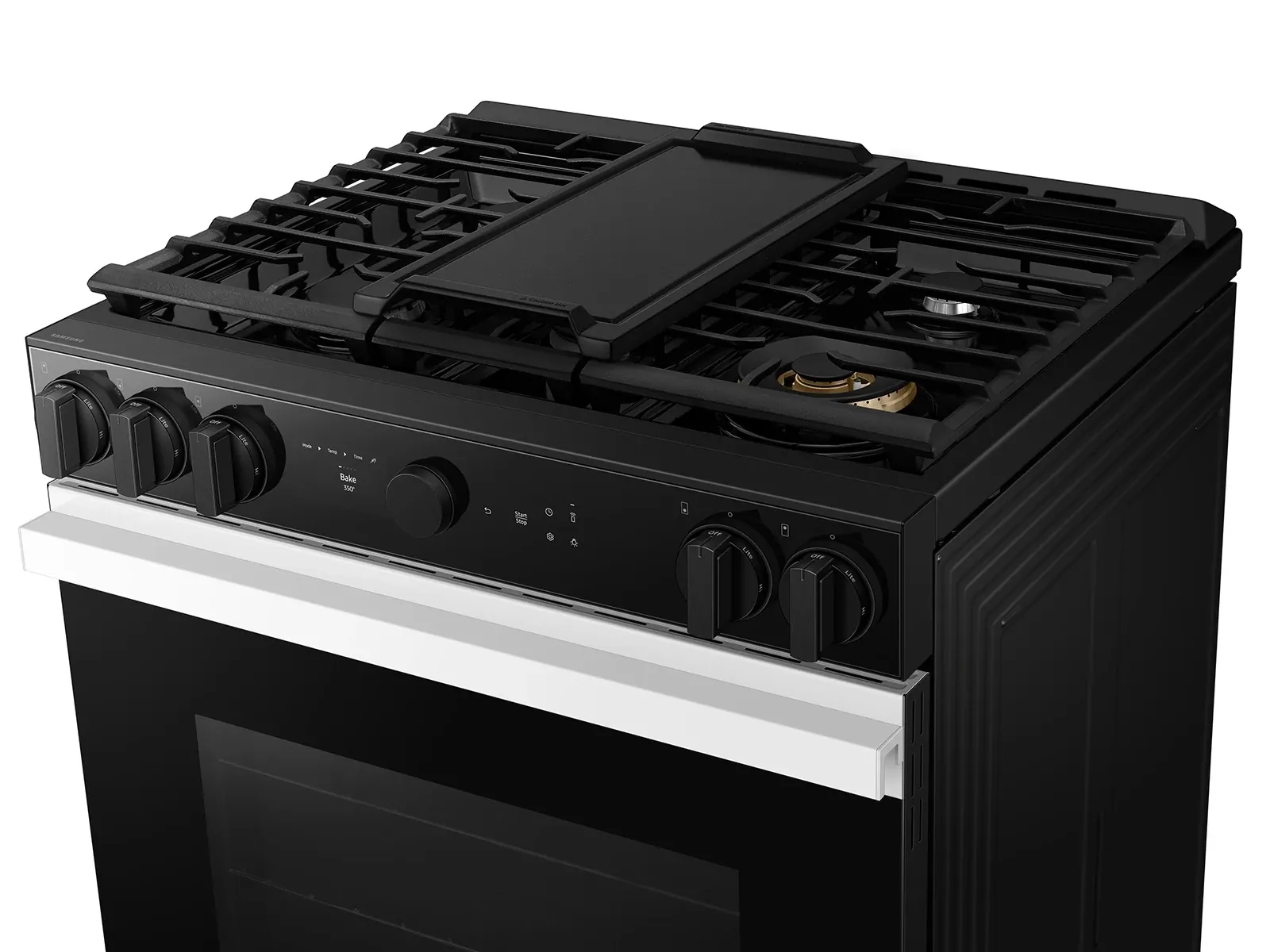 Samsung Bespoke Series White Gas Range