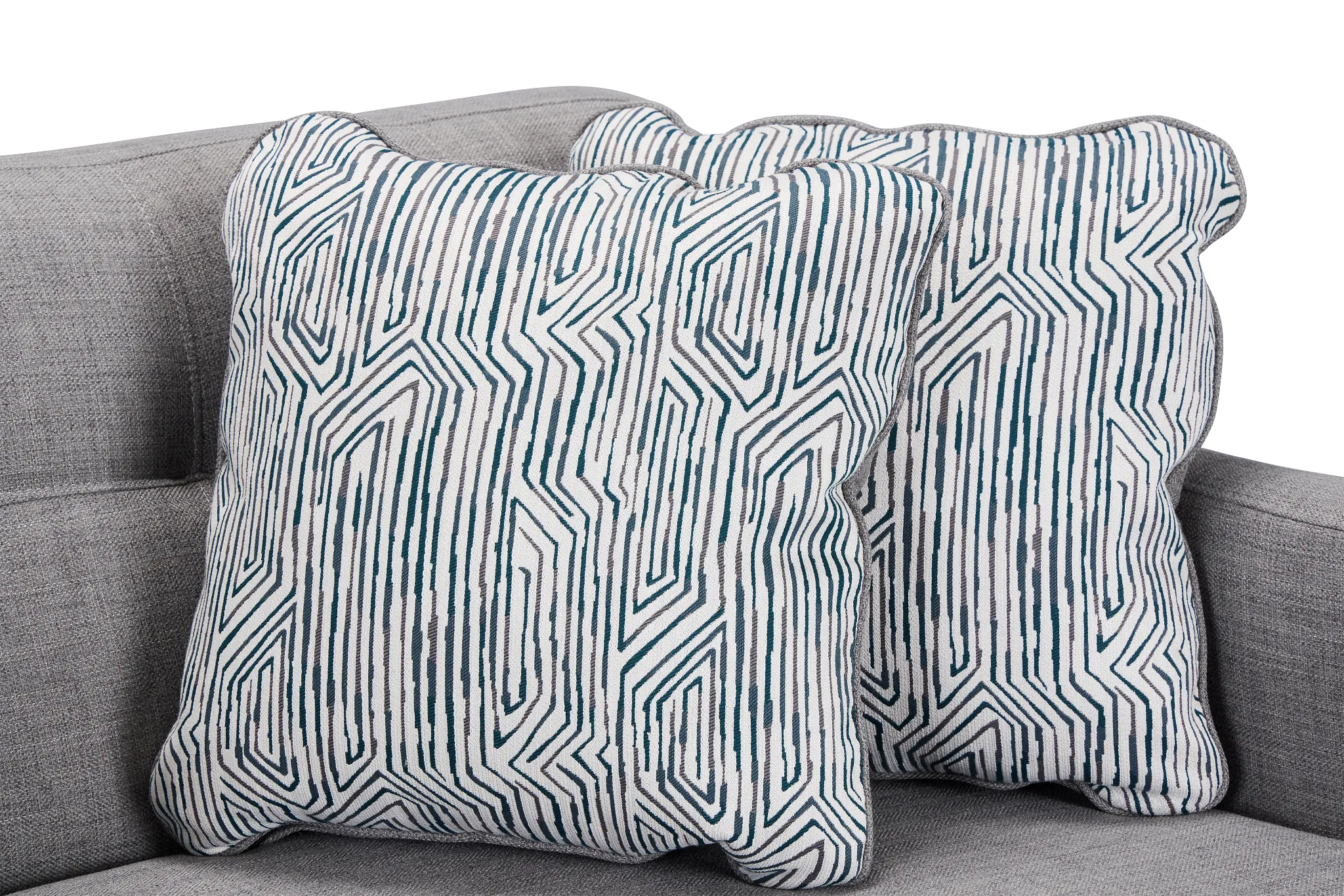 Raya Light Gray Fabric Loveseat