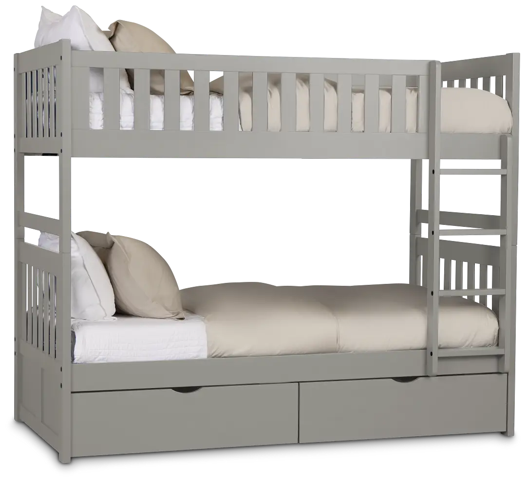 Charleston Gray Storage Bunk Bed Charleston Gray Storage Bunk Bed