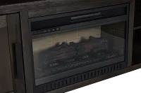 Richmond Gray 64" Open Pier Entertainment Wall With Fireplace