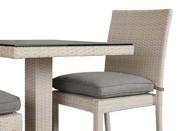 Bahia Gray 27" Square Table & 2 Chairs