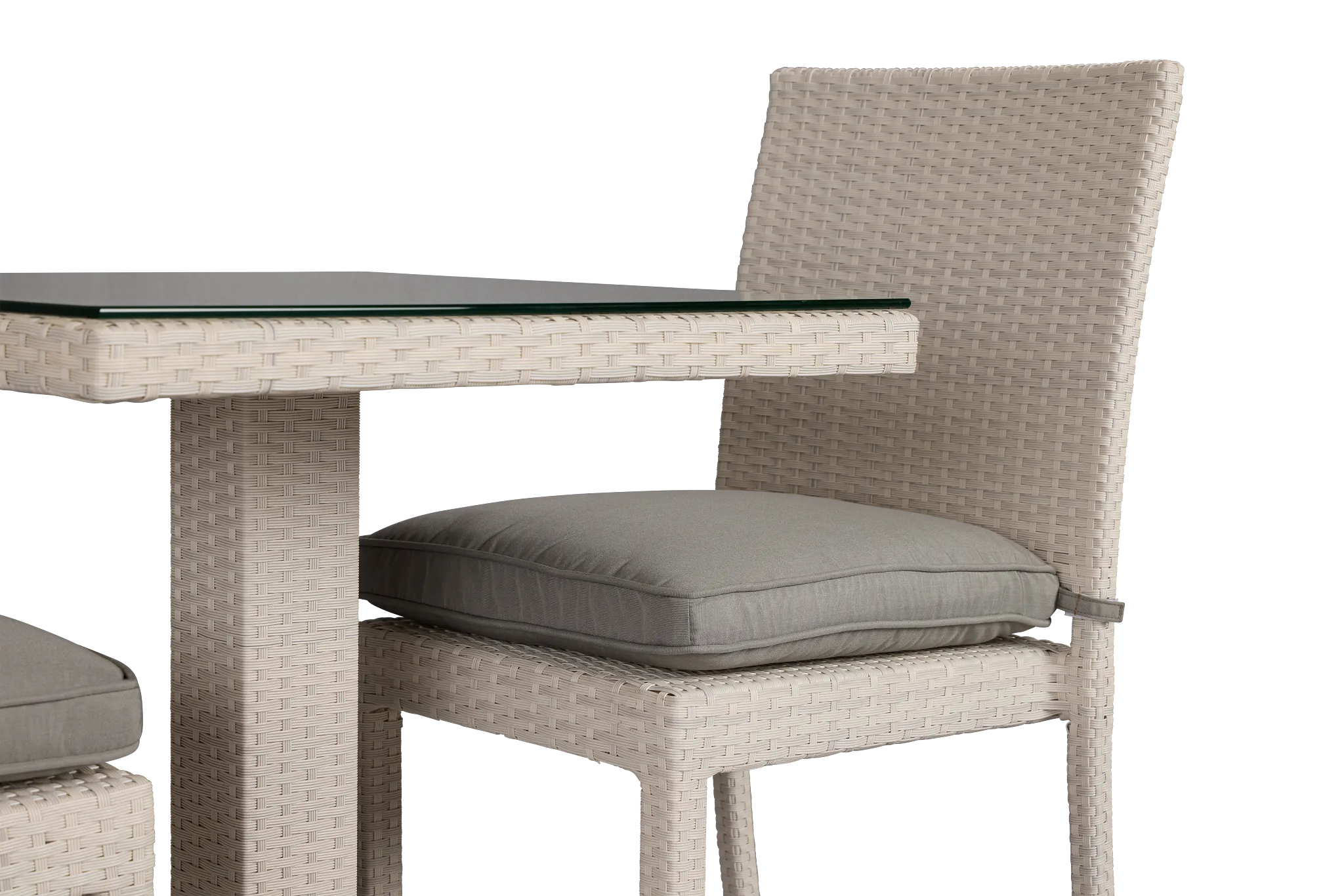 Bahia Gray 27" Square Table & 2 Chairs
