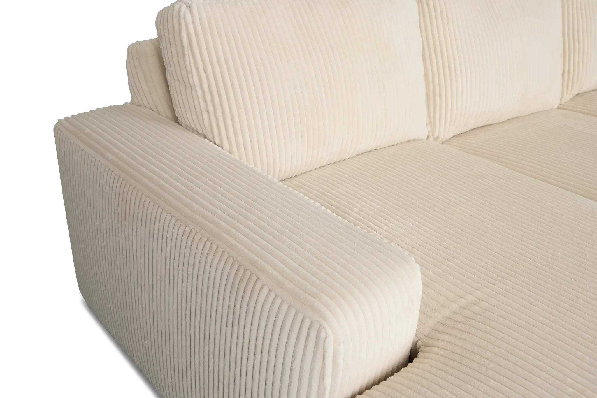 Charlie Ivory Fabric Medium Left Chaise Sectional Charlie Ivory Fabric Medium Left Chaise Sectional