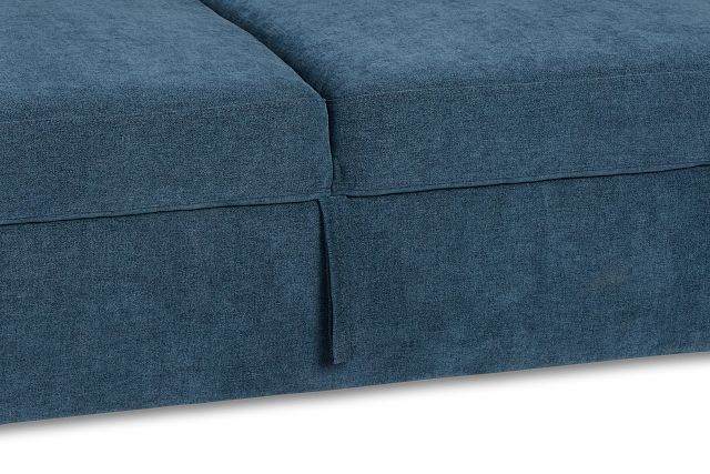 Addie Blue Fabric 6-piece Home Theater With Storage Consoles