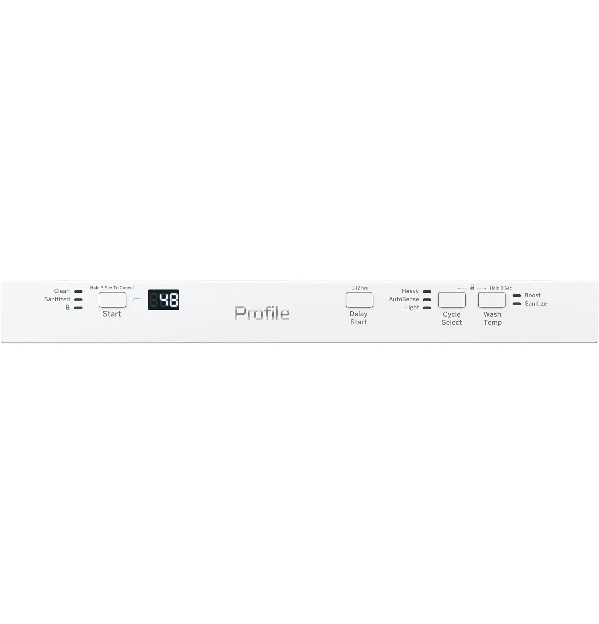 Ge Prpfile 145 Series White Built In Dishwasher