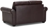 Lincoln Medium Brown Lthr/vinyl Loveseat