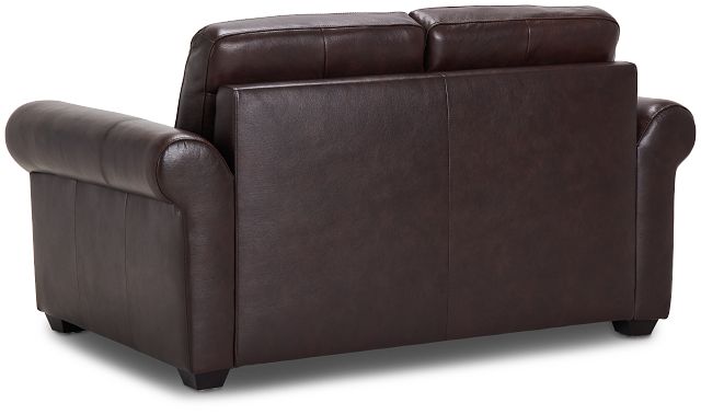 Lincoln Medium Brown Lthr/vinyl Loveseat