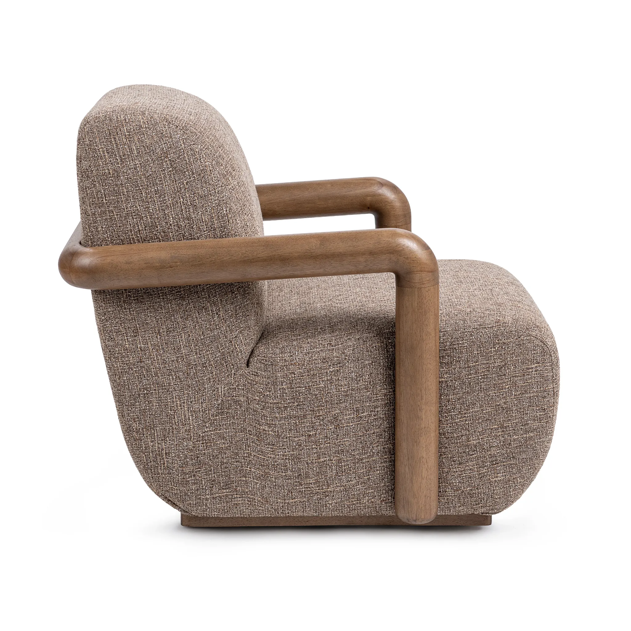 Willy Brown Fabric Swivel Accent Chair