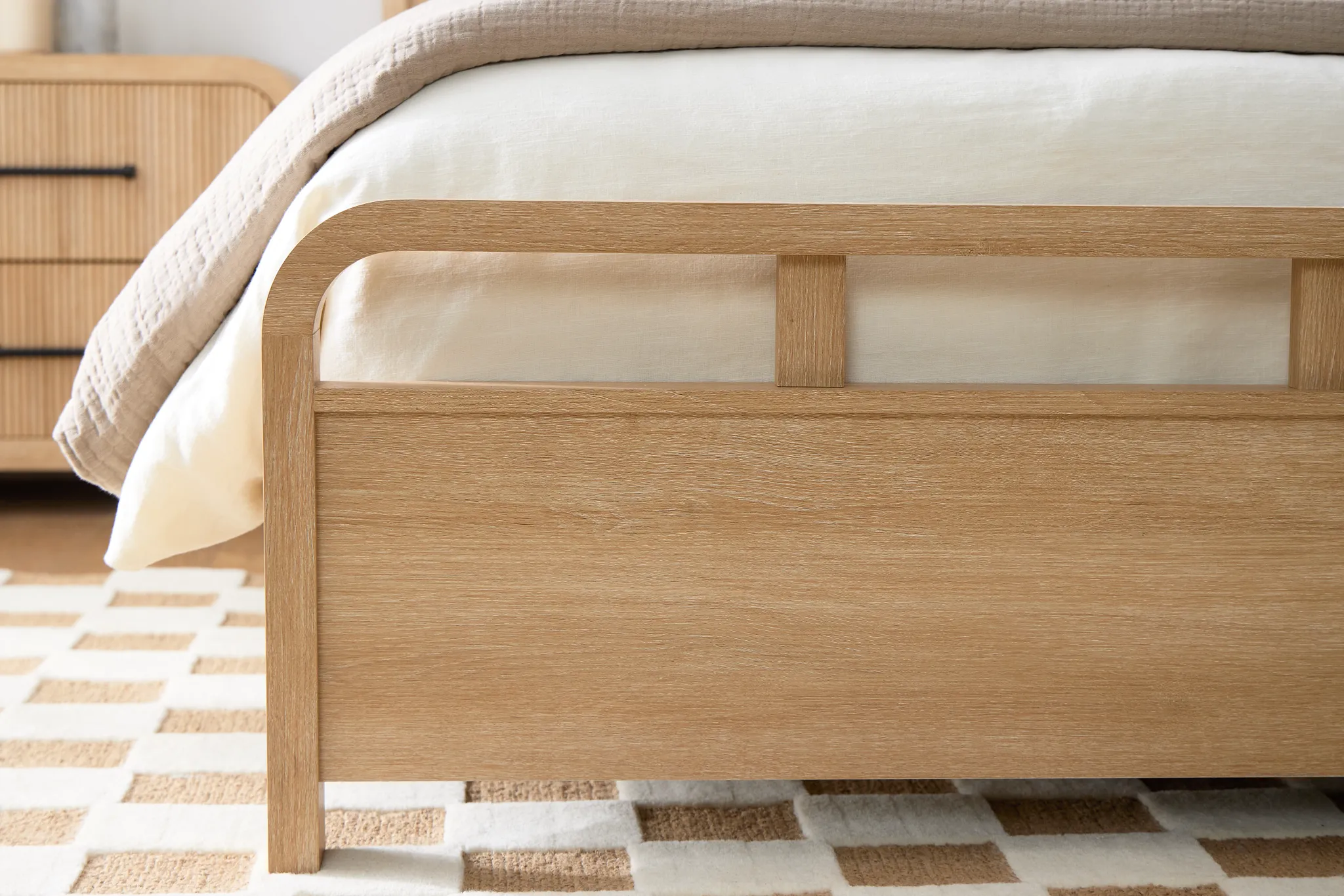 Lyndie Light Tone Panel Bed