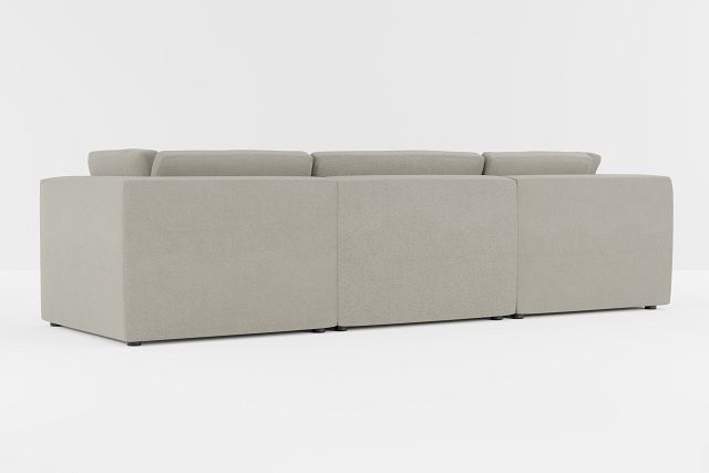 Destin Elite Gray Fabric 5pc Bumper Sectional