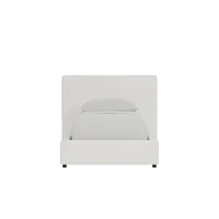 Grayton Gellar White 44" Upholstered Platform Bed