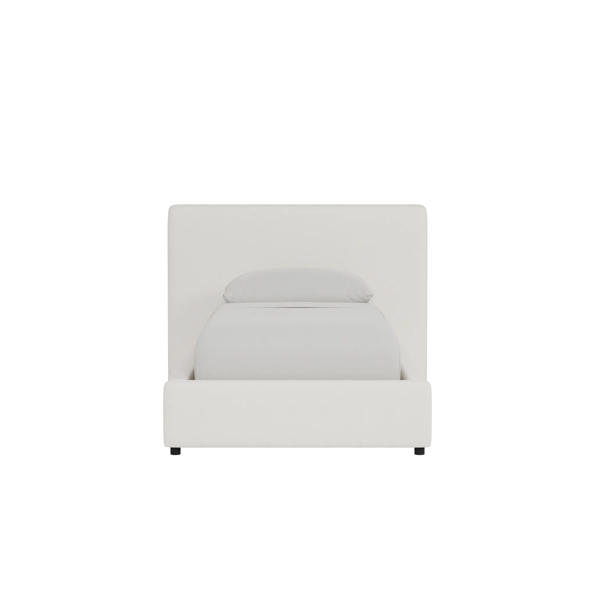 Grayton Gellar White 44" Upholstered Platform Bed