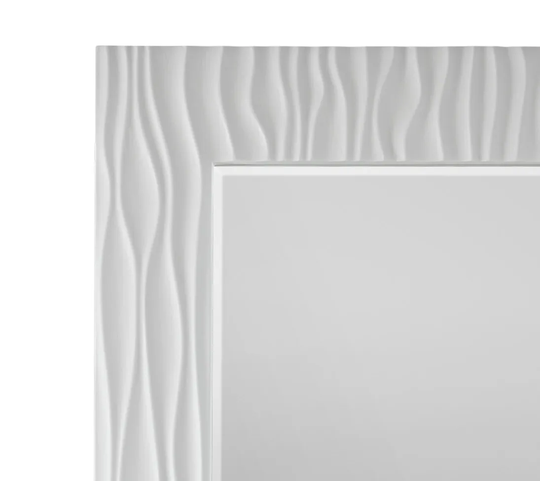 Ocean Drive White Floor Mirror