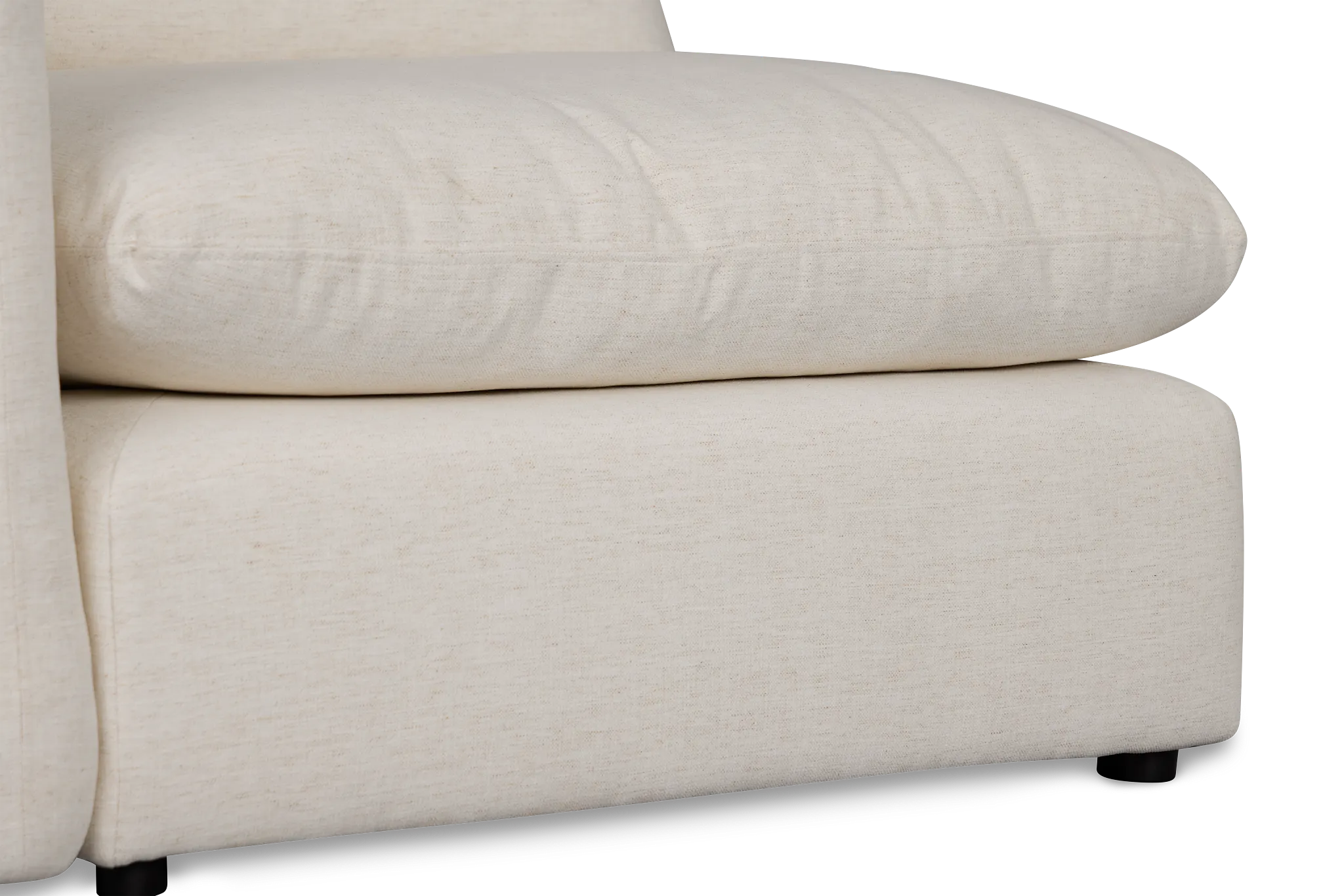 Serena White Fabric Left Chair