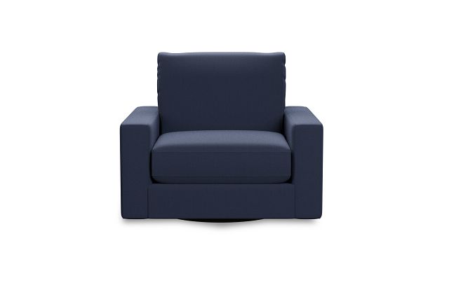 Edgewater Peyton Dark Blue Swivel Chair (1)