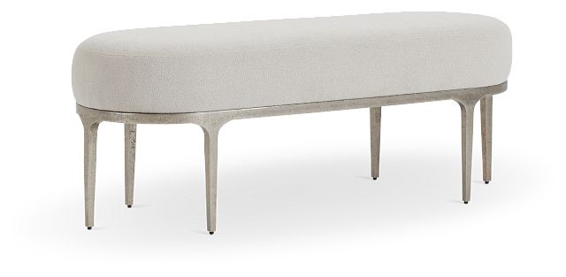 Linea Upholstered Metal Bench