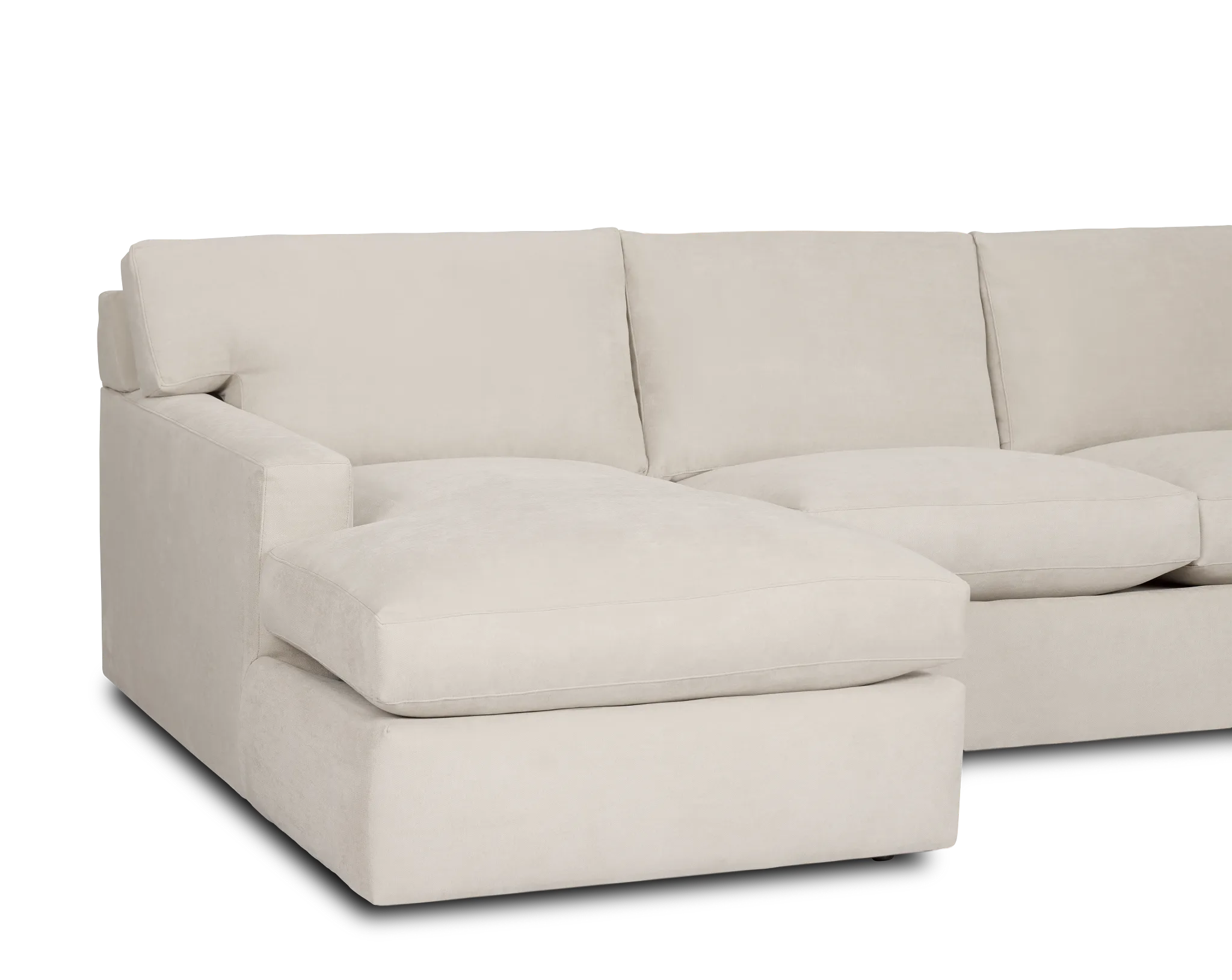Hudson Gray Fabric Left Chaise Sectional