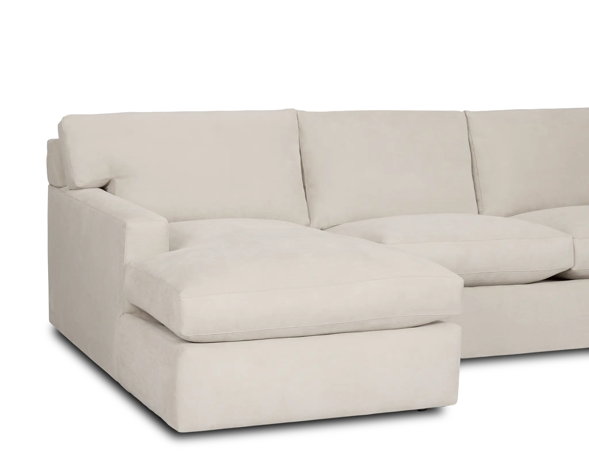 Hudson Gray Fabric Left Chaise Sectional Hudson Gray Fabric Left Chaise Sectional