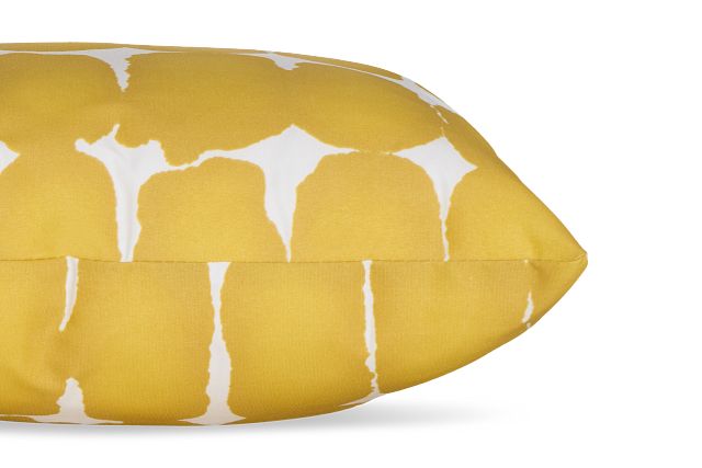 Shiba Dot Yellow 20" Indoor/outdoor Accent Pillow