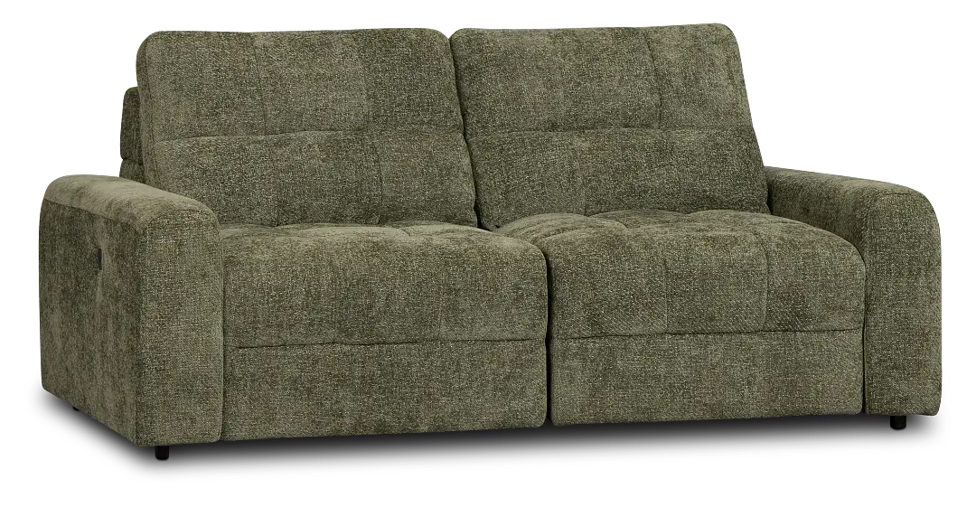 Hendrix Green Fabric Power Extension Chaise Sofa Hendrix Green Fabric Power Extension Chaise Sofa