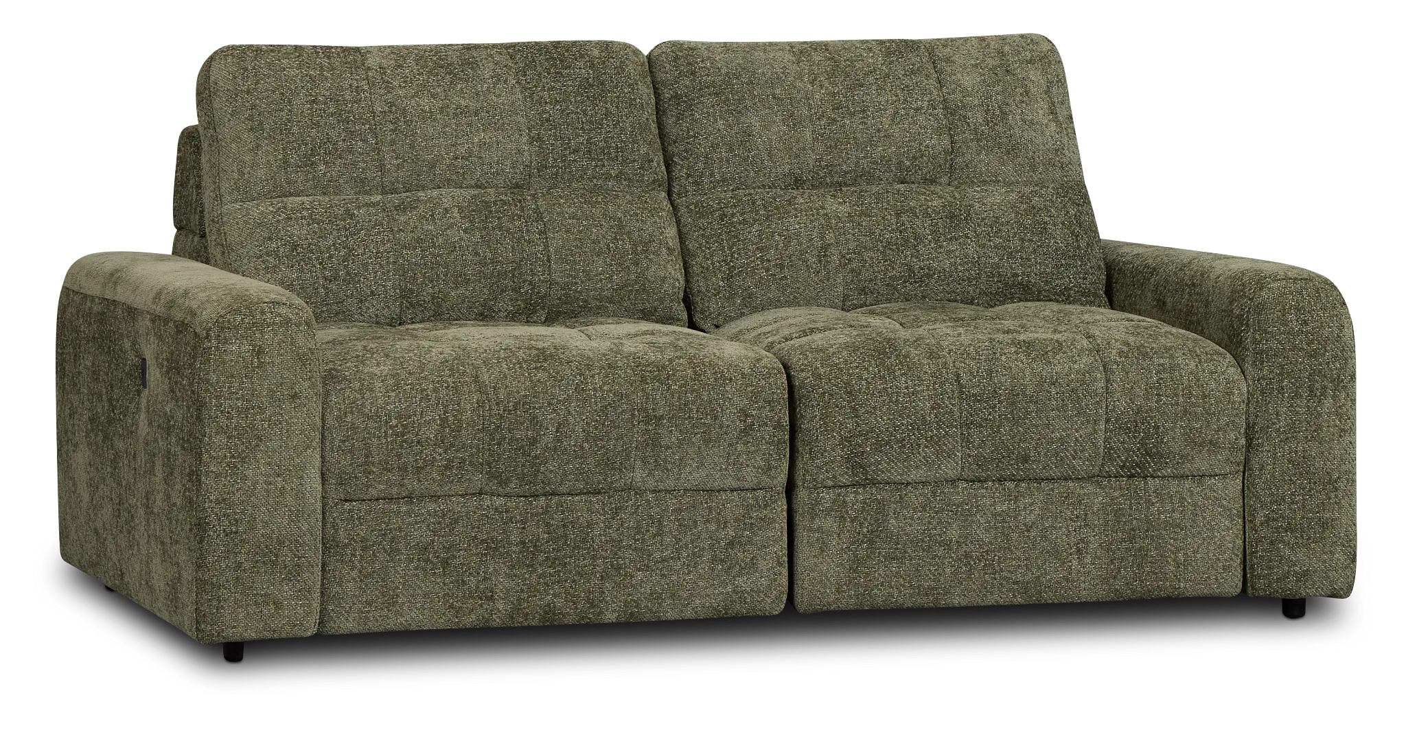 Hendrix Green Fabric Power Extension Chaise Sofa