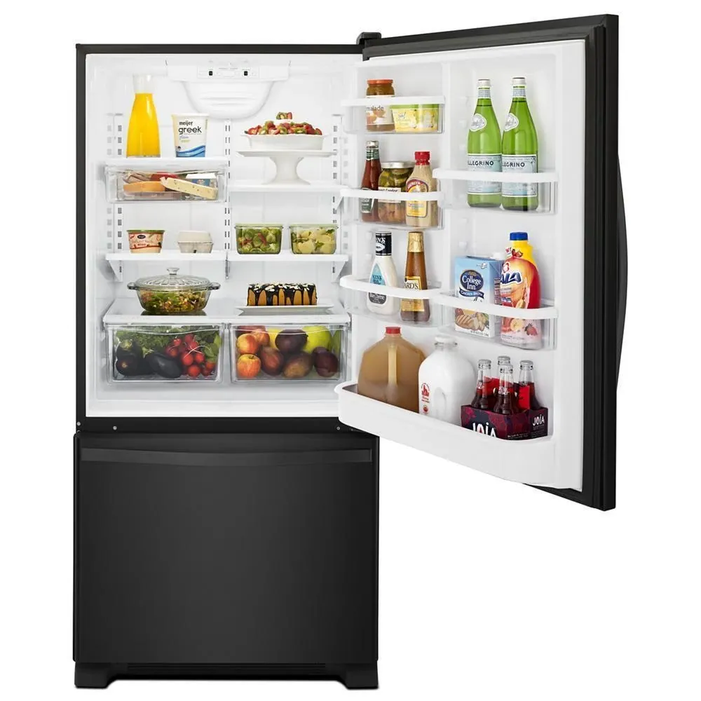 Whirlpool 329 Series Black Bottom Freezer Refrigerator