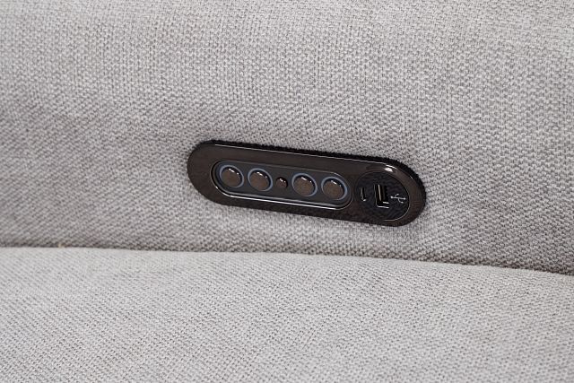 Callum Light Gray Fabric Power Reclining Sofa