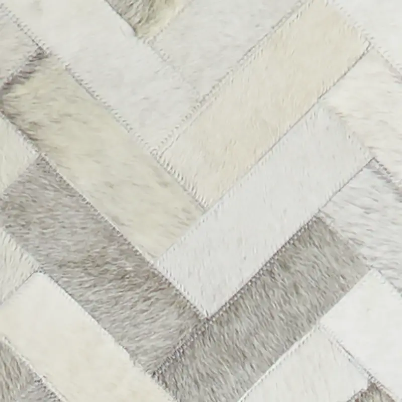 LIGHT GRAY Chevy Light Gray Leather 8x10 Area Rug