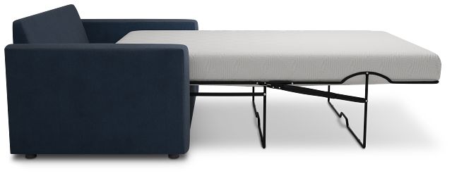 Siesta Revenue Dark Blue Fabric Memory Foam Sleeper
