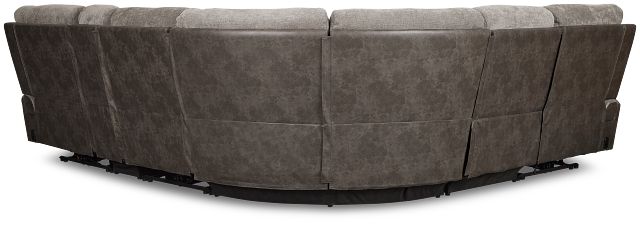 Travis Gray Fabric Medium Triple Power 2-arm Sectional