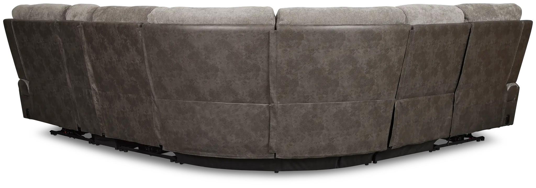 Travis Gray Fabric Medium Triple Power 2-arm Sectional Travis Gray Fabric Medium Triple Power 2-arm Sectional