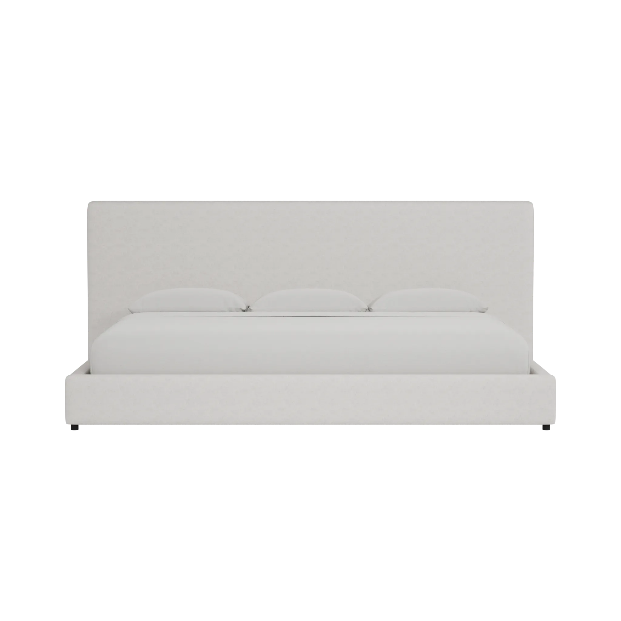 Grayton Linen Light Beige 54" Upholstered Platform Bed