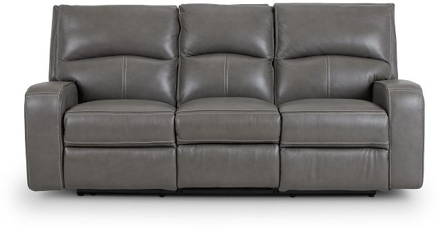 Asher Dark Gray Lthrvinyl Reclining Sofa