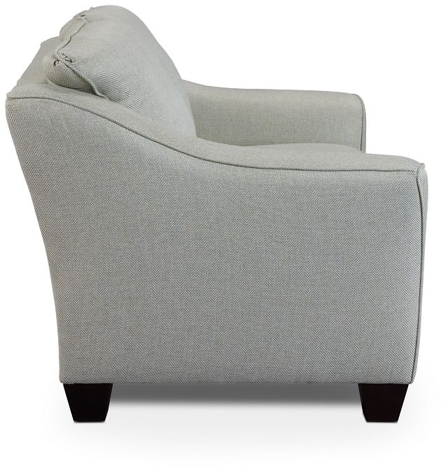 Avery Light Green Fabric Loveseat